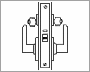 Fire latch bolt Emergency exit hardware